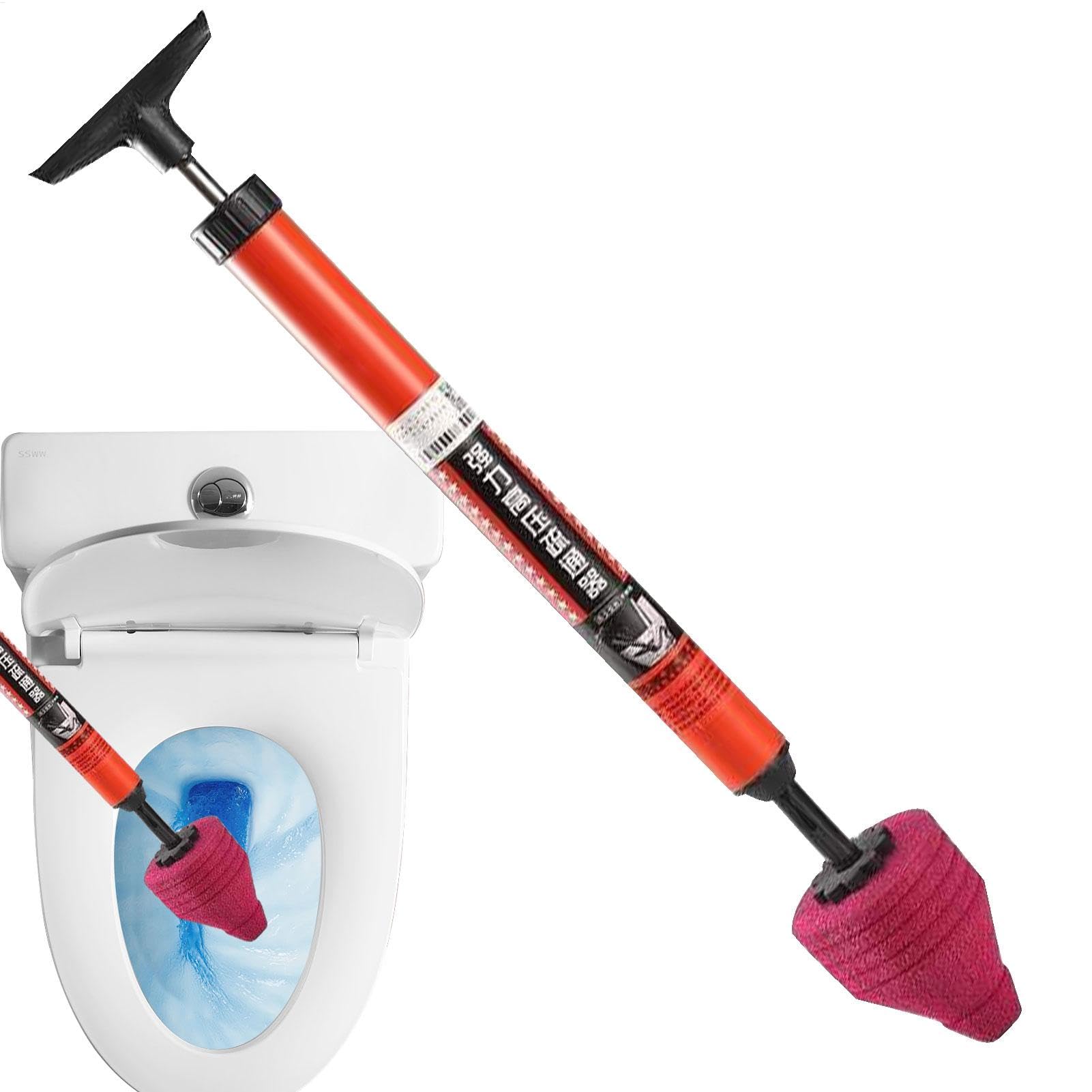 Sbloccante WC – Set di stantuffo per WC ad alta pressione, stantuffo per WC aggiornato, pistone per scarico ad aria resistente, per sbloccare l'intasamento del tubo di scarico del pavimento