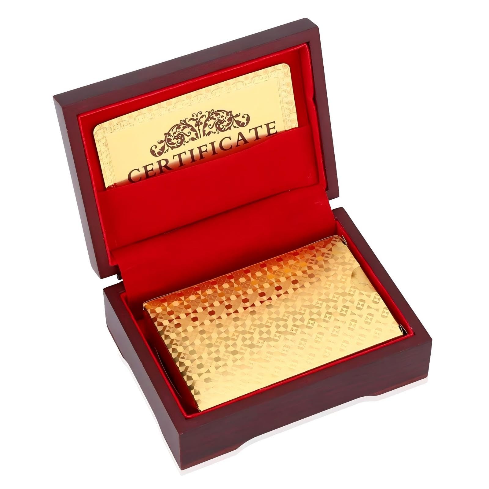 VIFER Poker Cards Luxury Waterproof Poker Cards Fake Gold Foil Playing Cards Plastic Poker Game Cards 1PC (Check)