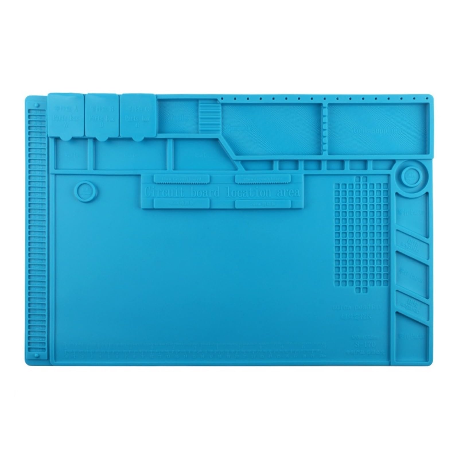 tappeti da lavoro per saldatura S-170 Tappetino for saldatura in silicone morbido con isolamento termico Piattaforma di manutenzione da scrivania for stazione di riparazione di componenti elettrici