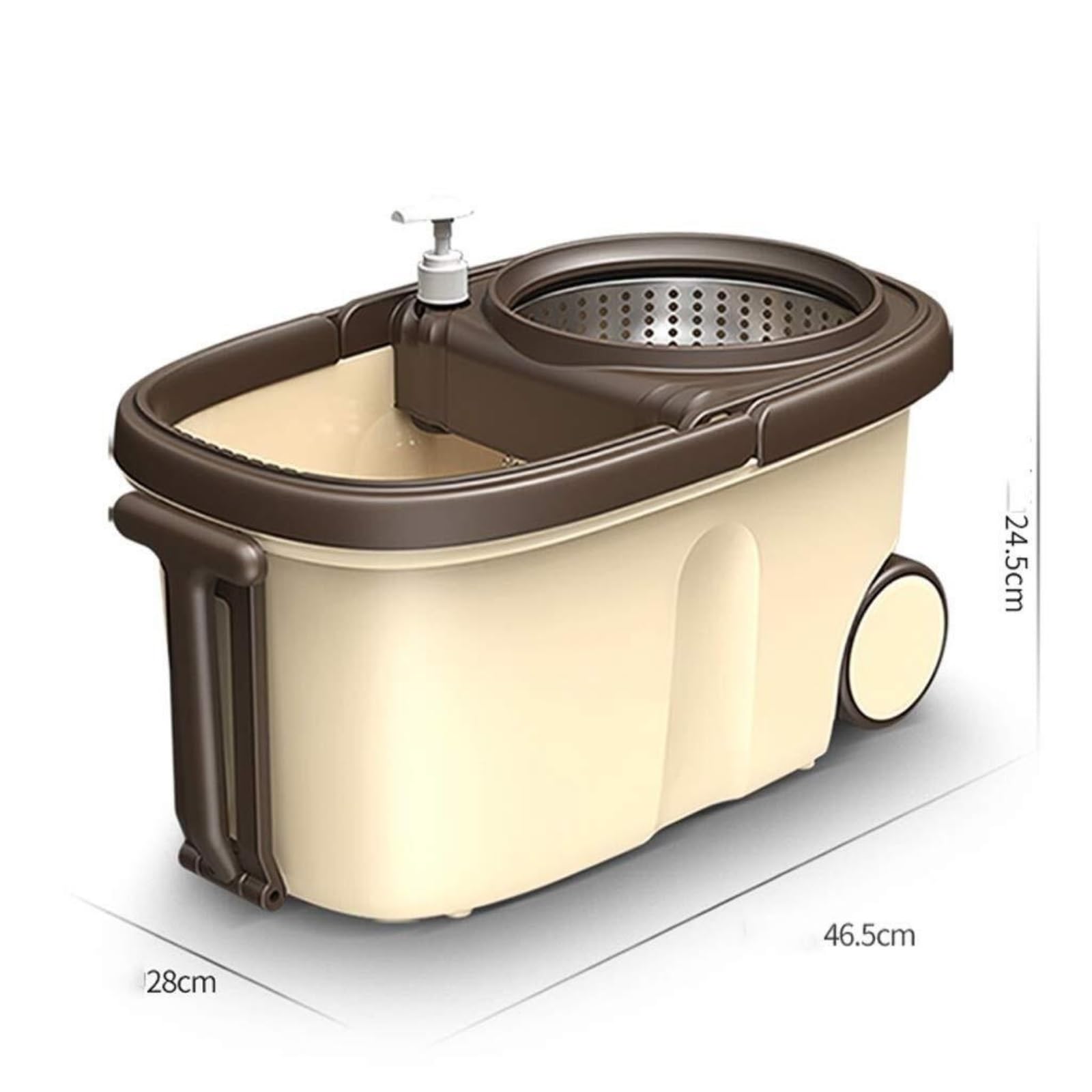 Fregona Trapeador Giratorio De 360 ​​Grados con Autoescurrido, Cabezales Lavables, Fácil Usar Y Almacenar Limpieza Suelo