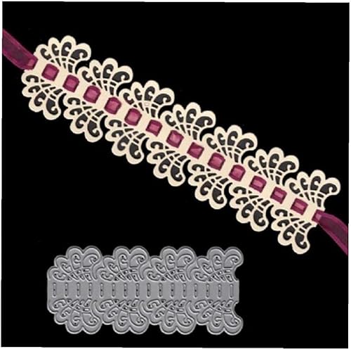 Miniatura 3 de Plantillas decorativas de corte de flores de encaje de metal troquelado para bricolaje álbumes de recortes