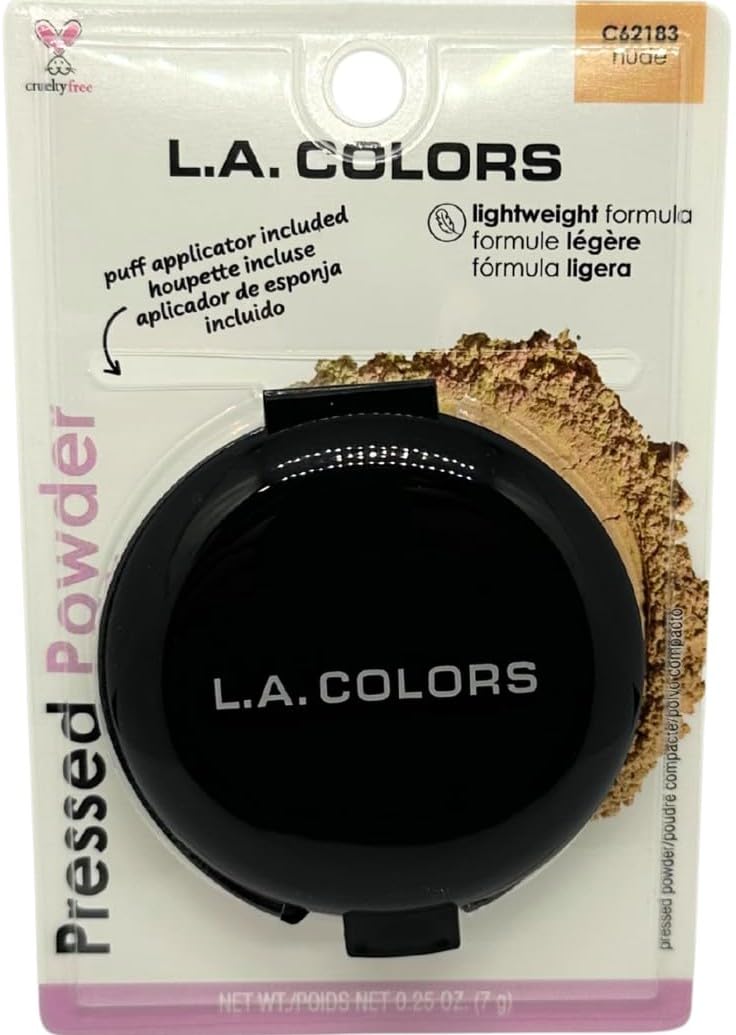Amazon.com : LA Colors Pressed Powder wih Applicator, Nude, 0.25