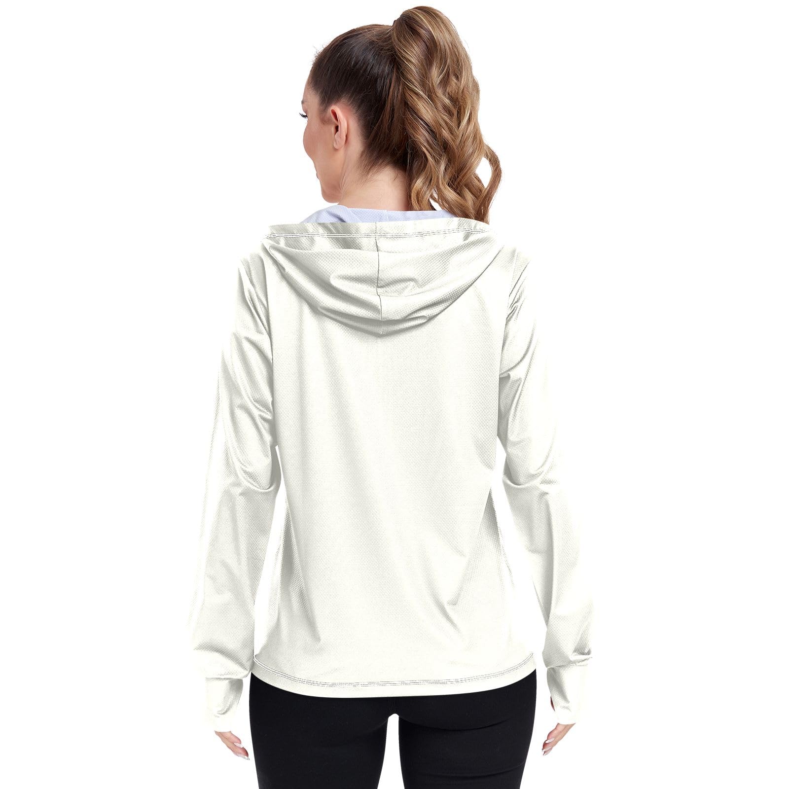 Mimosa Sweat à capuche UPF pour femme Protection solaire Fermeture éclair intégrale Manches longues Sweat à capuche zippé sur le devant Rashguard