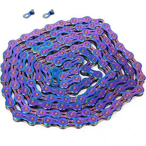 Fahrradkette Bunt,9/10/11/12-Fach ​​Fahrrad Kette Universal Chain Ersatzzubehör für Variable Geschwindigkeit für Mountainbike Rennrad (11 Geschwindigkeit)
