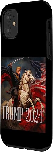 Miniatura 2 de iPhone 11 Donald Trump - 2024 - American Flag - Horse - Funda de espada