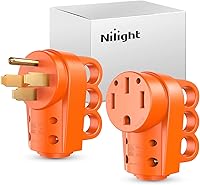 Vista 25 de Nilight Enchufe de repuesto para autocaravana de 30 amperios, macho de 125 voltios resistente con mango ETL listado NEMA TT-30P para caravana
