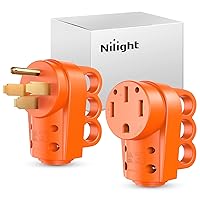 Vista 19 de Nilight Enchufe de repuesto para autocaravana de 50 amperios, 125/250 voltios, macho con mango ETL listado NEMA 14-50P para caravana, autocaravana