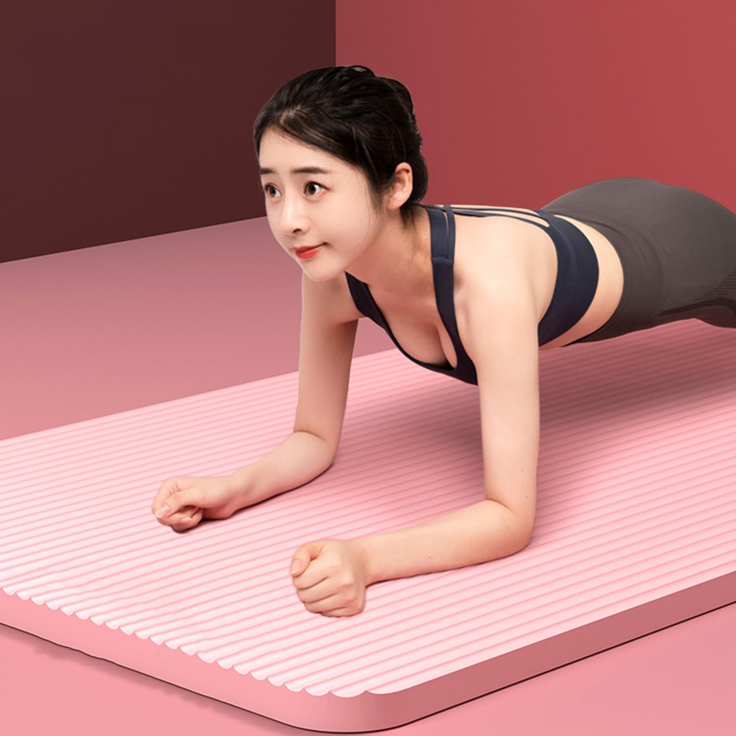 Składana antypoślizgowa mata do jogi, wodoodporna, lekka, przenośna mata fitness do gimnastyki, pilatesu, sportu, do użytku wewnątrz i na zewnątrz, dla początkujących i zaawansowanych użytkowników