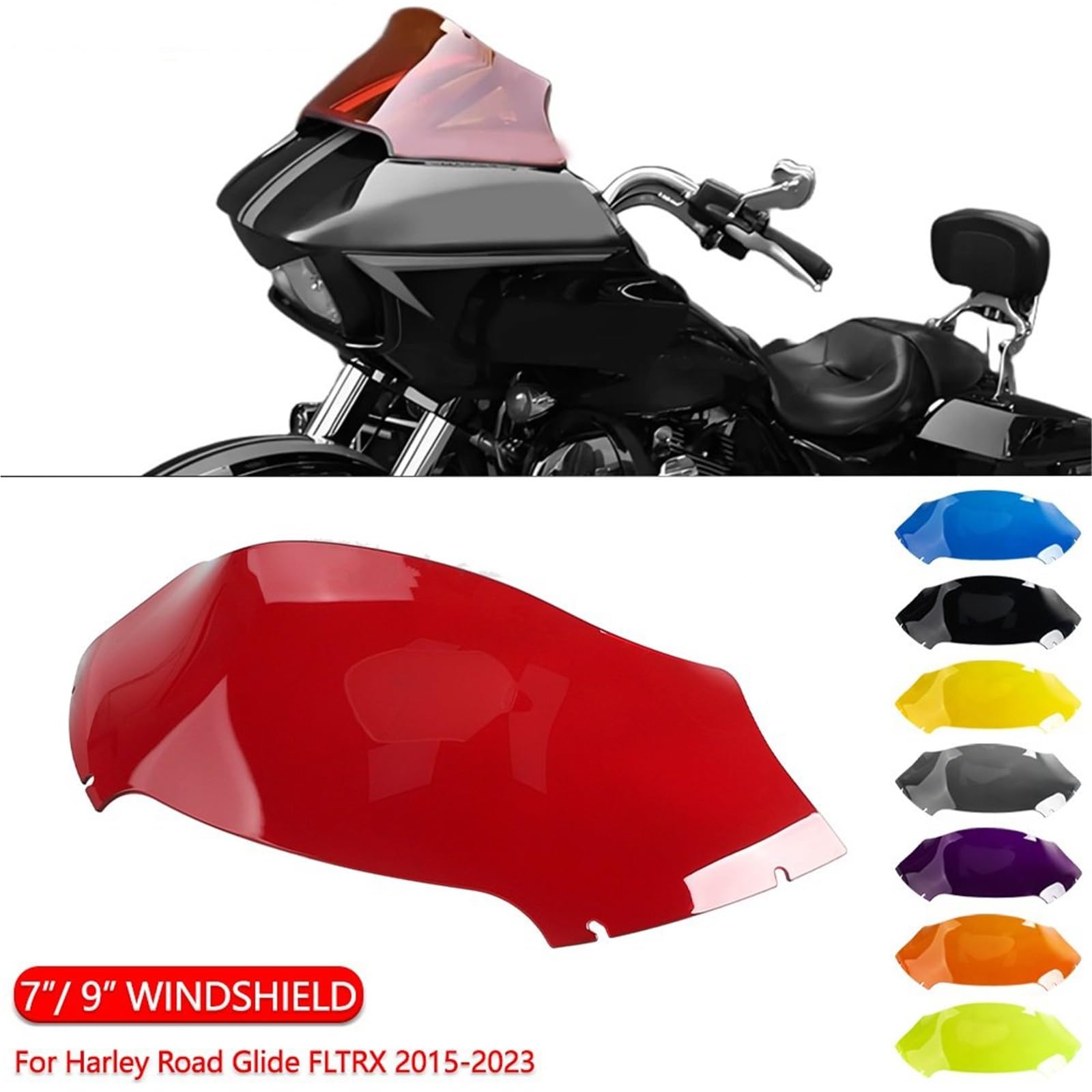 Przednia szyba motocyklowa Pasuje do jazdy po drogach Harley Touring