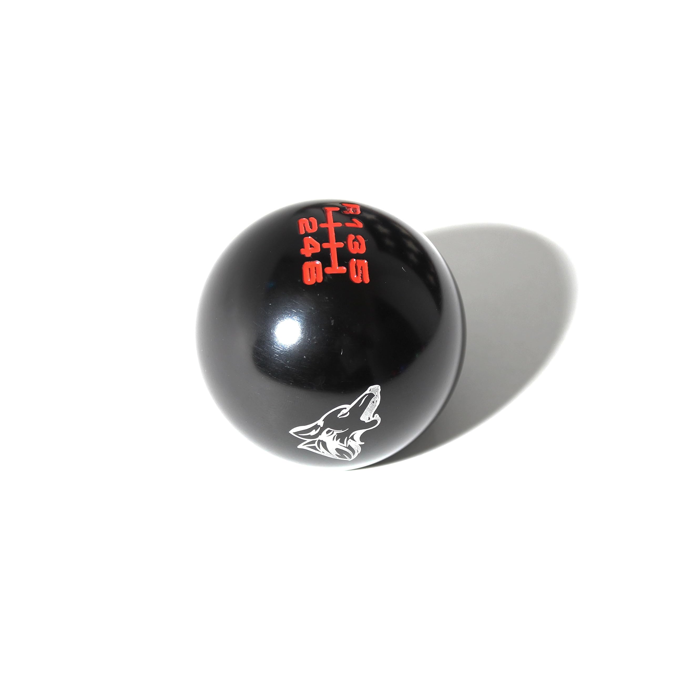 Coyote Badge Shop - 6-Speed Shift Knob - Coyote Logos for 2015+ Ford Mustang (Black/Red)