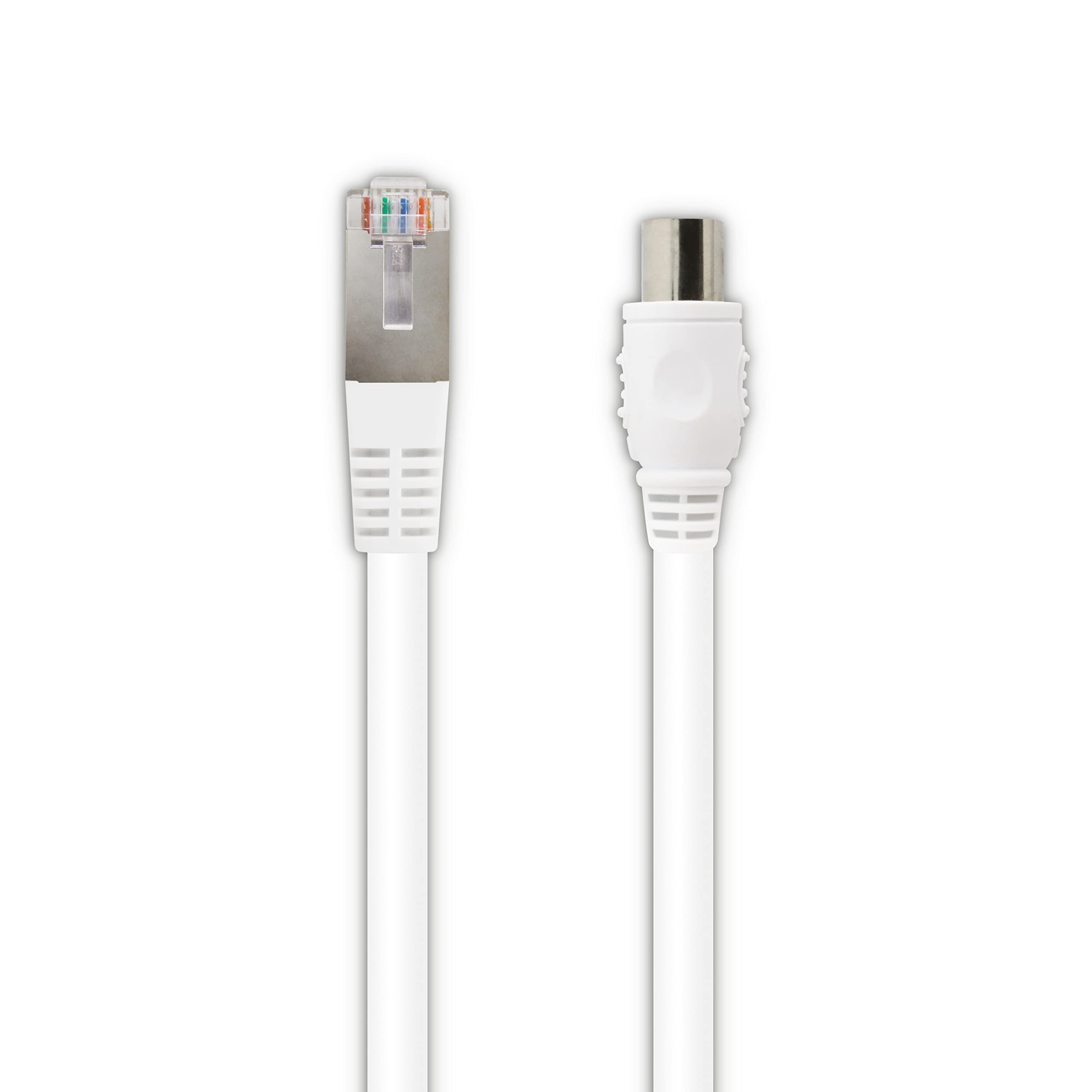 Metronic Kabel RJ45 / TV Koaxial 9,52 mm männlich auf männlich 5 Meter – 395286