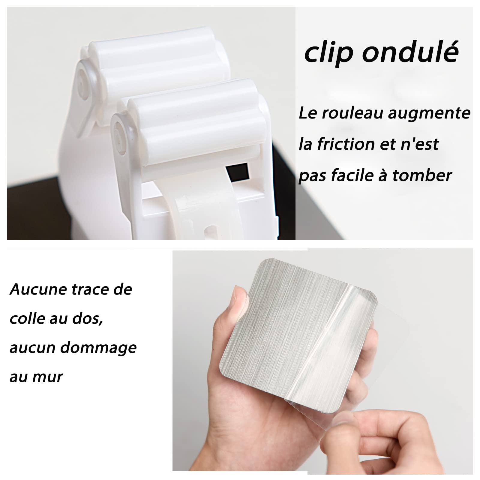 XIANGLONGY 6 Pièces Sans Percage Porte Balais Mural, Support Balais Mural pour la Cuisine, L'escalier, La Salle de Bain, Le Garage - 4