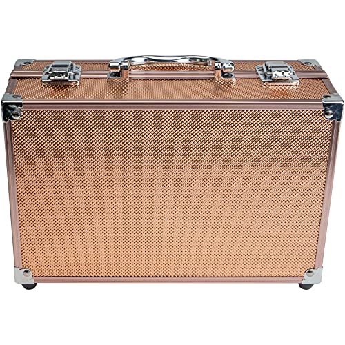 SHANY-Carry-All-Makeup-Train-Case-with-Pro-Makeup-Set-Makeup-Brushes-Lipsticks-Eye-Shadows-Blushes-Powders-and-more-Reusable-Makeup-Storage-Organizer-Premium-Gift-Packaging-Rose-Gold