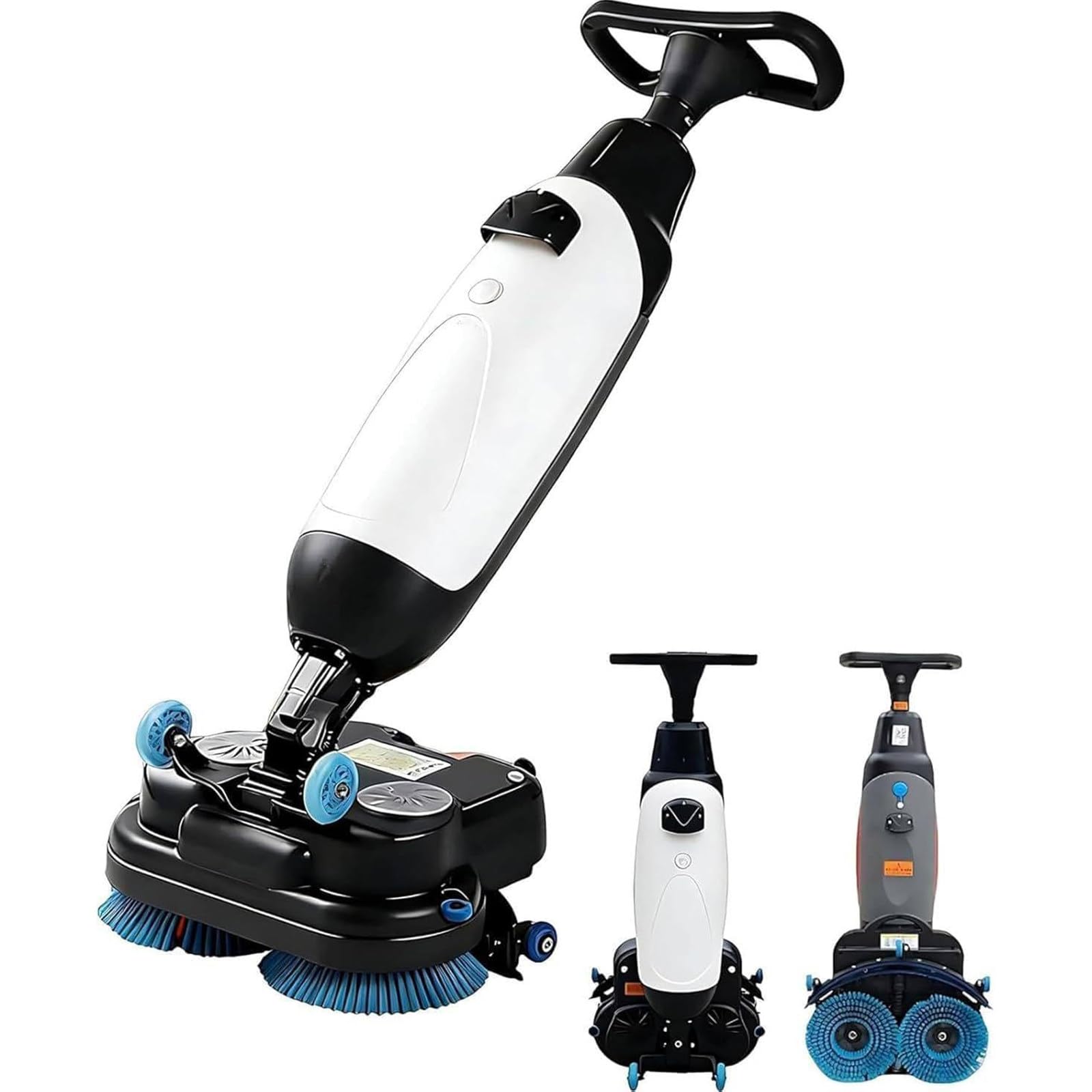 Fregadora-Secadora Profesional con Ancho de Limpieza de 43 cm, pulidora y limpiadora Multifuncional, 360 RPM, Limpieza Profunda de baldosas y moquetas. Limpieza de Juntas White-15A