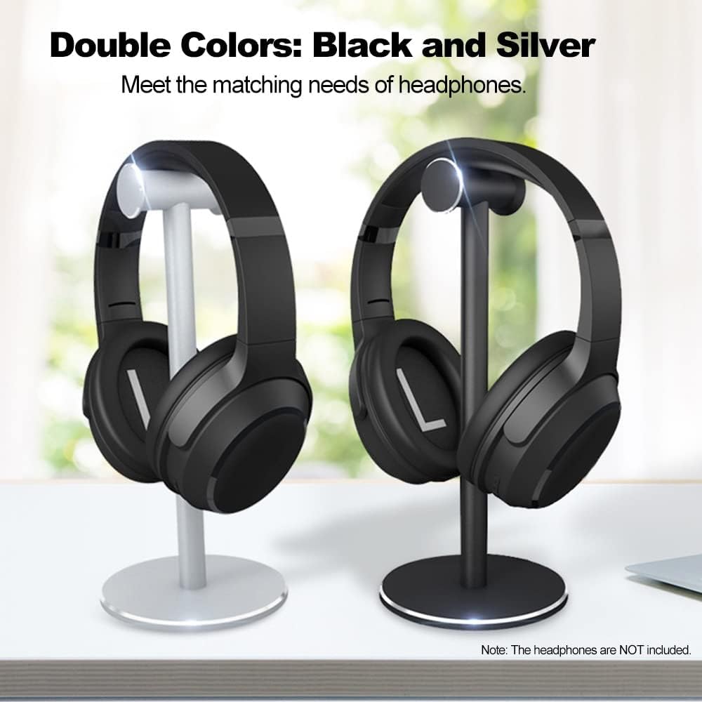 Nowy Duurzame headsethouder Metalen/ABS hoofdtelefoonstandaard Afneembare hoofdtelefoonhouder Stabiele beugel Siliconen pad voor bedrade headsets Stojak na słuchawki