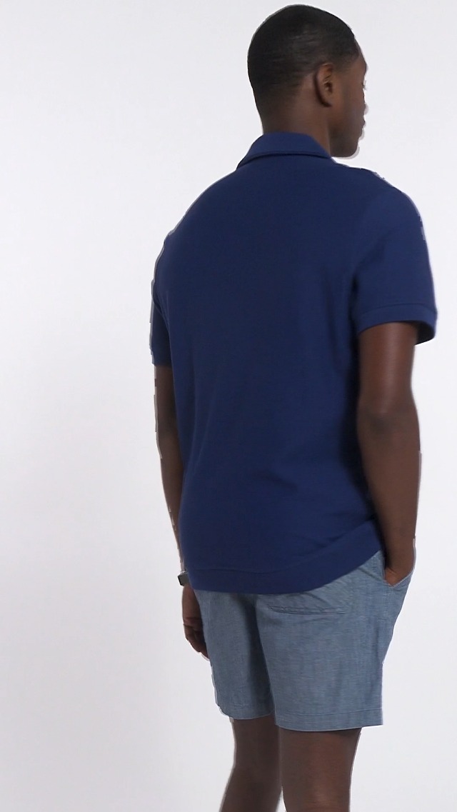Camiseta polo texturizada para hombre Izod Saltwater, manga corta miniatura 5