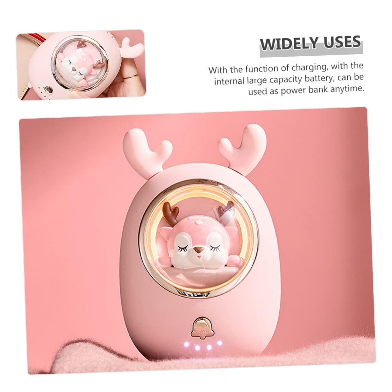 Wapiti Chaud bébé Chauffe-Mains de Dessin animé Chauffe-Mains USB Hand Warmers Rechargeable Batterie Externe Portable réchauffeurs USB Chauffe-Mains Portables Abdos