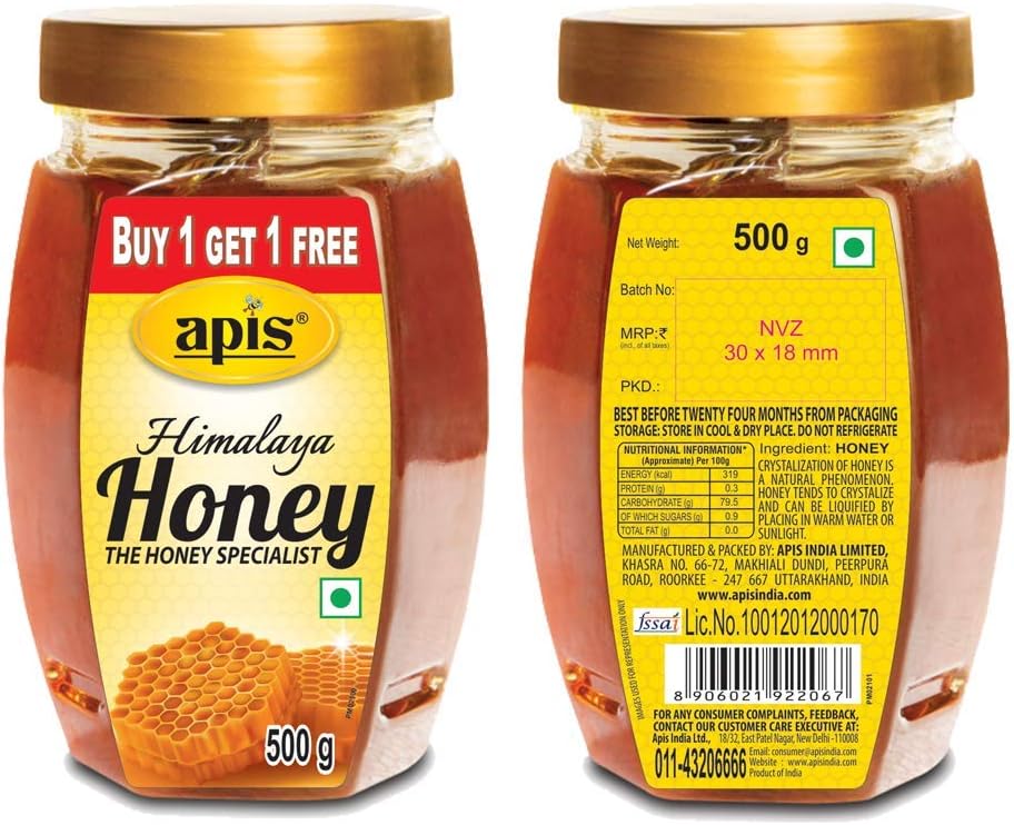Apis Himalaya Honey, 500g (Buy 1 Get 1 Free)