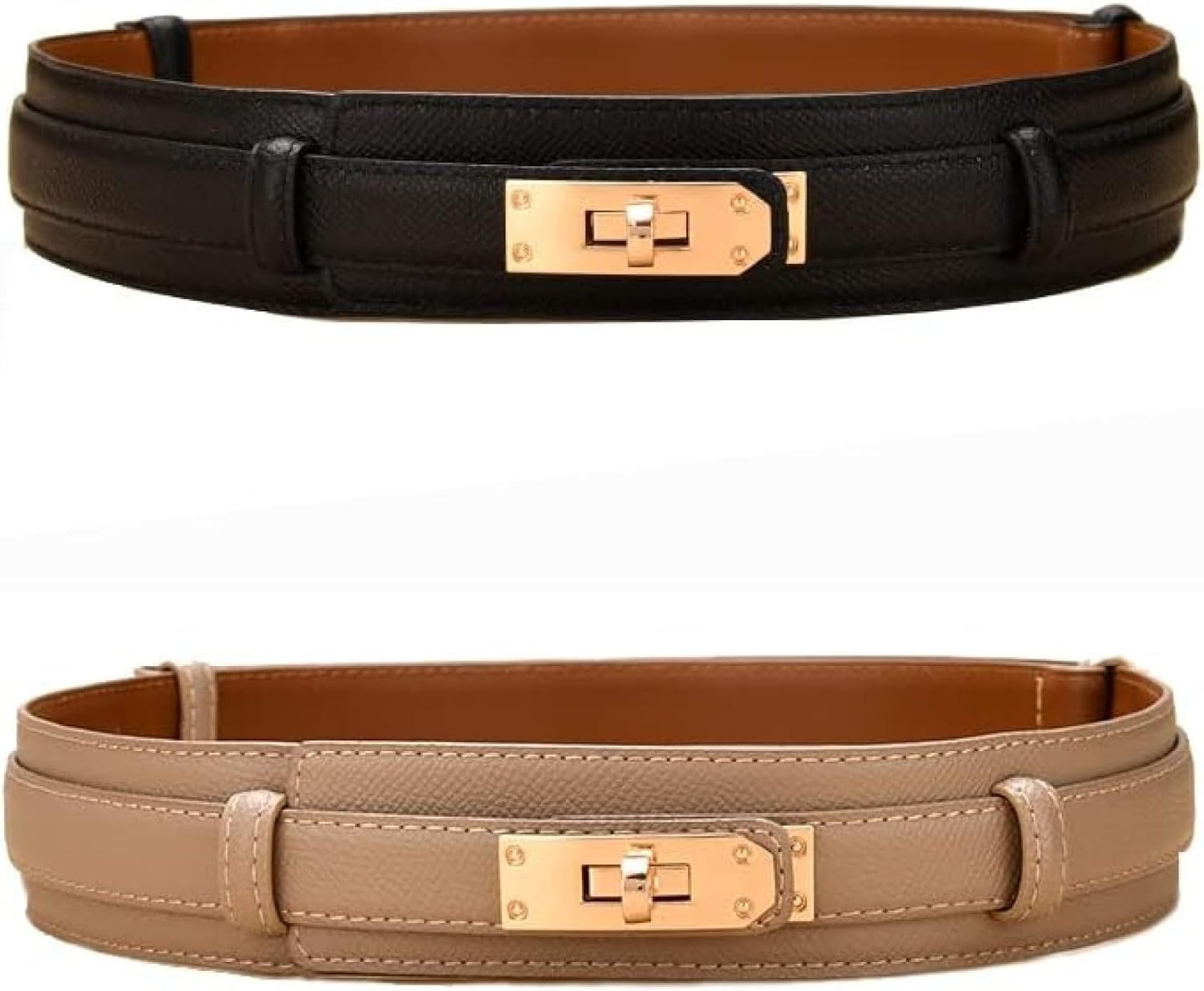 ファッション女性革ワイドベルト合金ラッチバックルアクセサリーシンチウエストバンドドレスウインドブレーカーコート