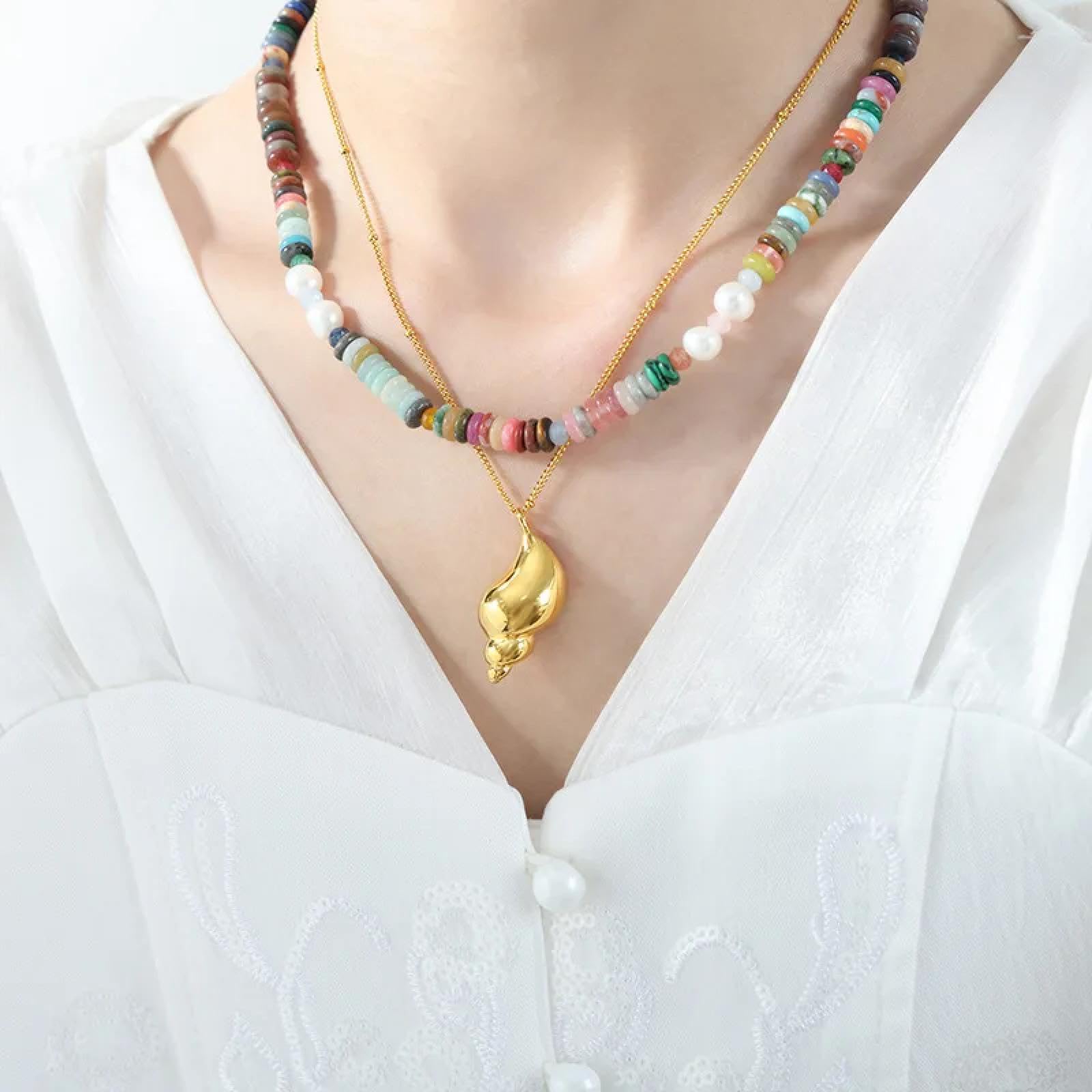 SiVaji Halskette Ketten Schmuck Herren Frauen Anhänger Necklacehalskette Für Frauen Perlenkette Böhmische Accessoires
