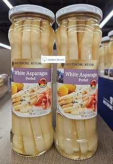 Deutsche Kuche White Asparagus Peeled 11.6oz 330g (Two Jars)
