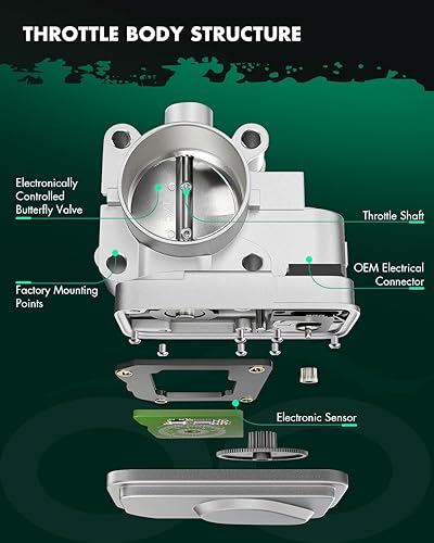 Miniatura 2 de SCITOO Cuerpo del acelerador TB1185 672100 16112AA380 Acelerador automotriz apto para 2016-2017 para Subaru para Crosstrek | 2011-2018 para Subaru