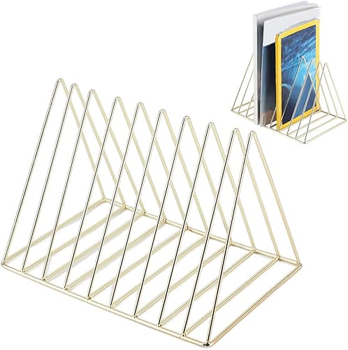 Miniatura 3 de Fydun Office Study Desktop Less Steel Book Magazine File Rack Storage Rack Wide Range Of Uses