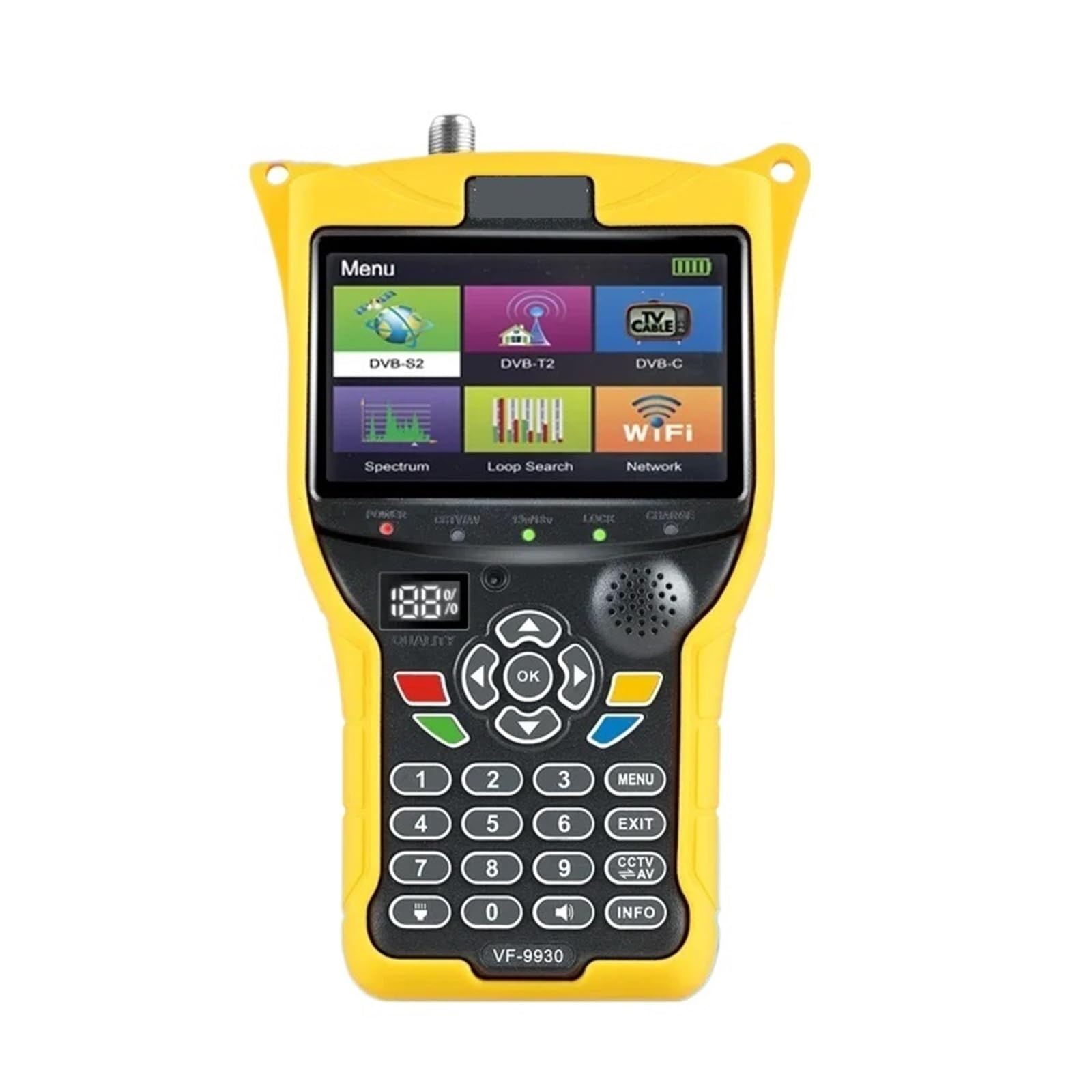 VF 9930 DVB-S2/T2 Buscador De TV Satélite Receptores De TV HD Receptor De Satélite Medidor Prueba De Señal LCD De 4,3 Pulgadas Fácil de localizar(VF9930 No CCTV)
