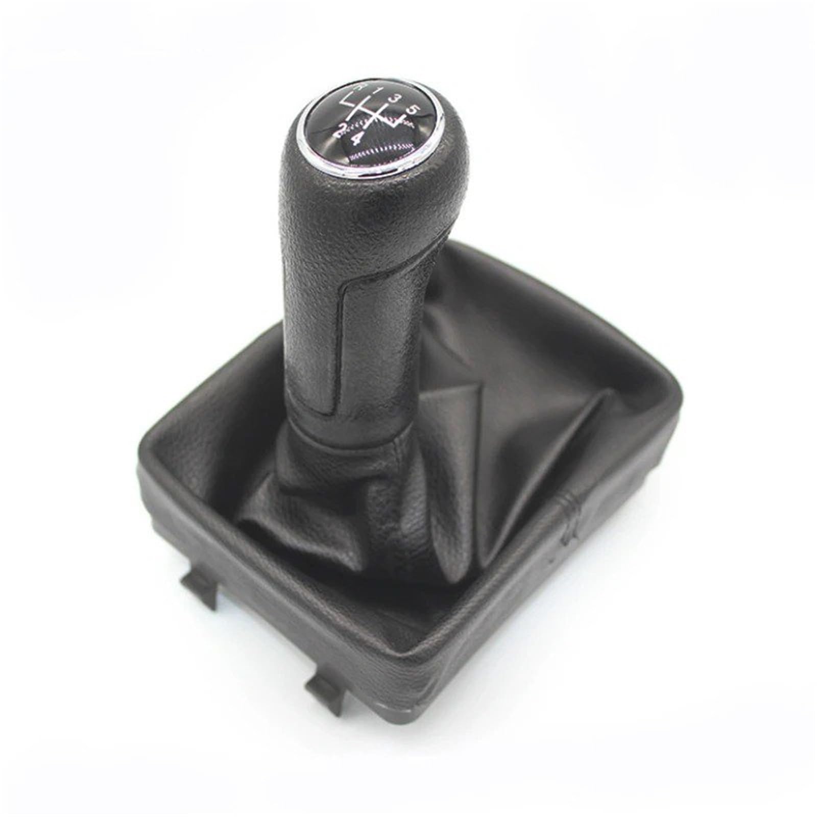 tusgt Gear Shifter Knob Head for VW for Polo 9N 9N2 2002-2009 Leather Gear Shift Knob Lever Shifter Gaiter Boot Case