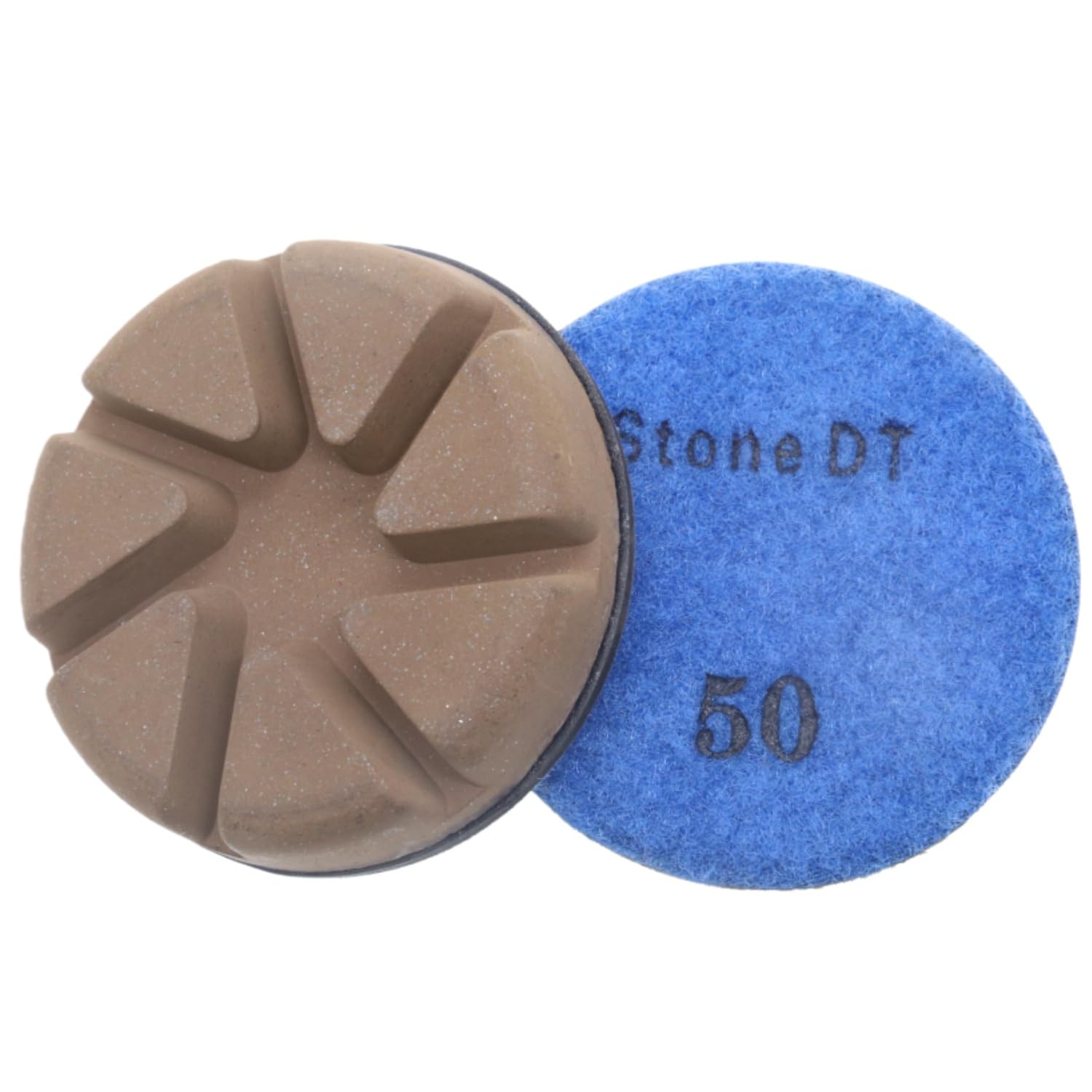 Hybrid Diamond Polishing Pucks, 3’’ Floor Grinding Pads for Hard Concrete Surface, Compatible with Ride-on/Walk-Behind Floor Grinder, Aggressive Ceramic Bond, 50#, 9PCS