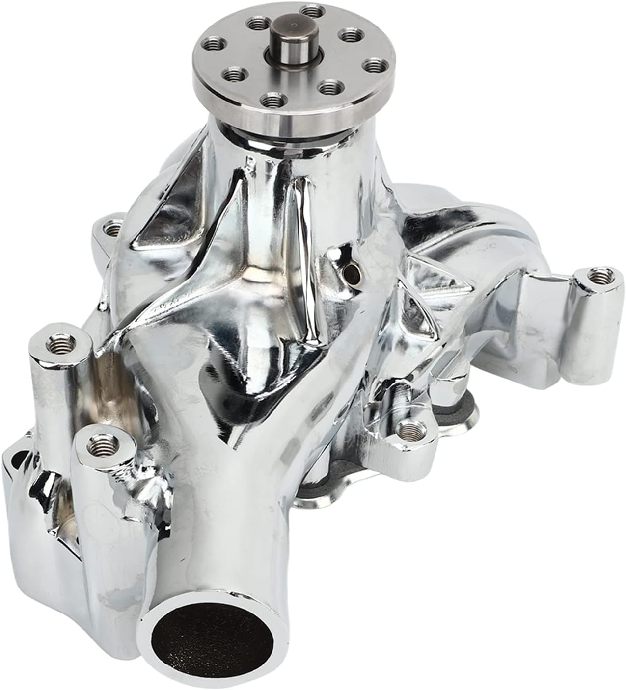 GOTOTOP Long, High Volume Aluminum Engine for Chevy SB 283 327 350 383 400 V8, Superior Coolant Flow and Heavy Duty Design (Electroplated)