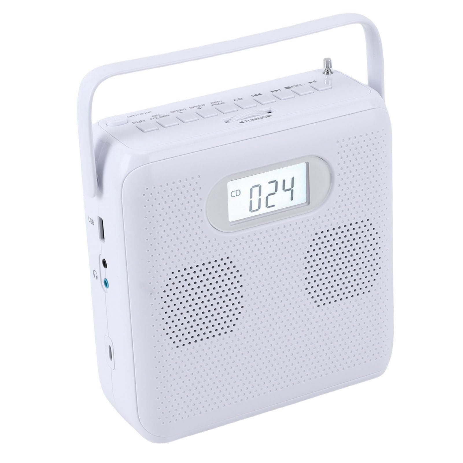 Annadue Przenośny Odtwarzacz CD, Przenośny Odtwarzacz Muzyki CD Stereo Bluetooth z Uchwytem, ​​wbudowane 2 Głośniki HIFI, do Domowego Użytku na Zewnątrz Samochodu w Kuchni