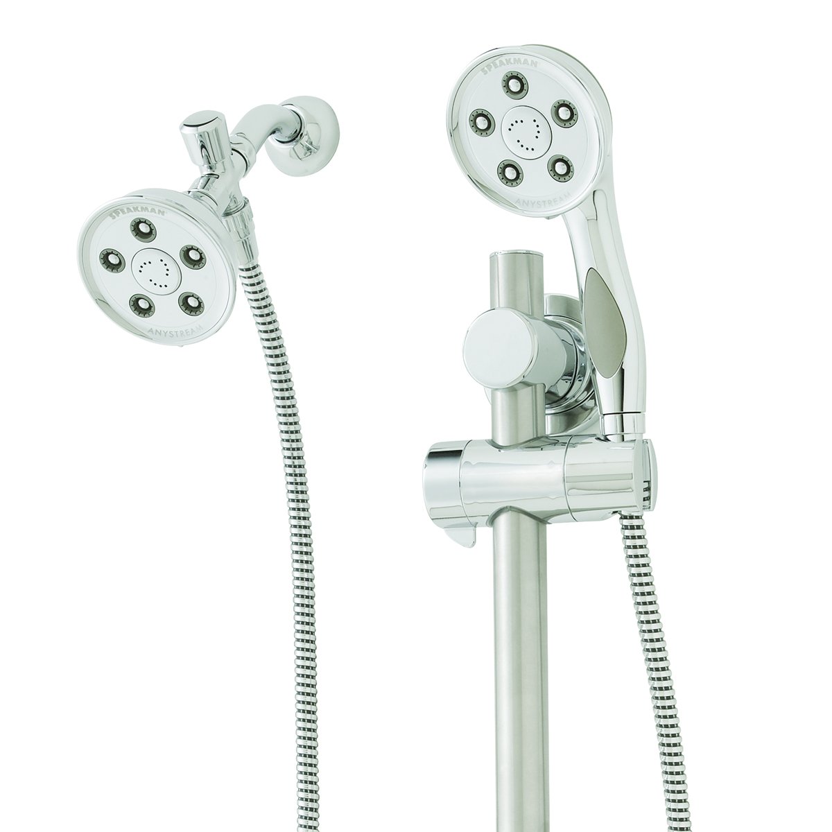 Speakman VS-123014 Caspian Anystream Shower Combination with Slide Bar, 2.5 GPM, Polished Chrome