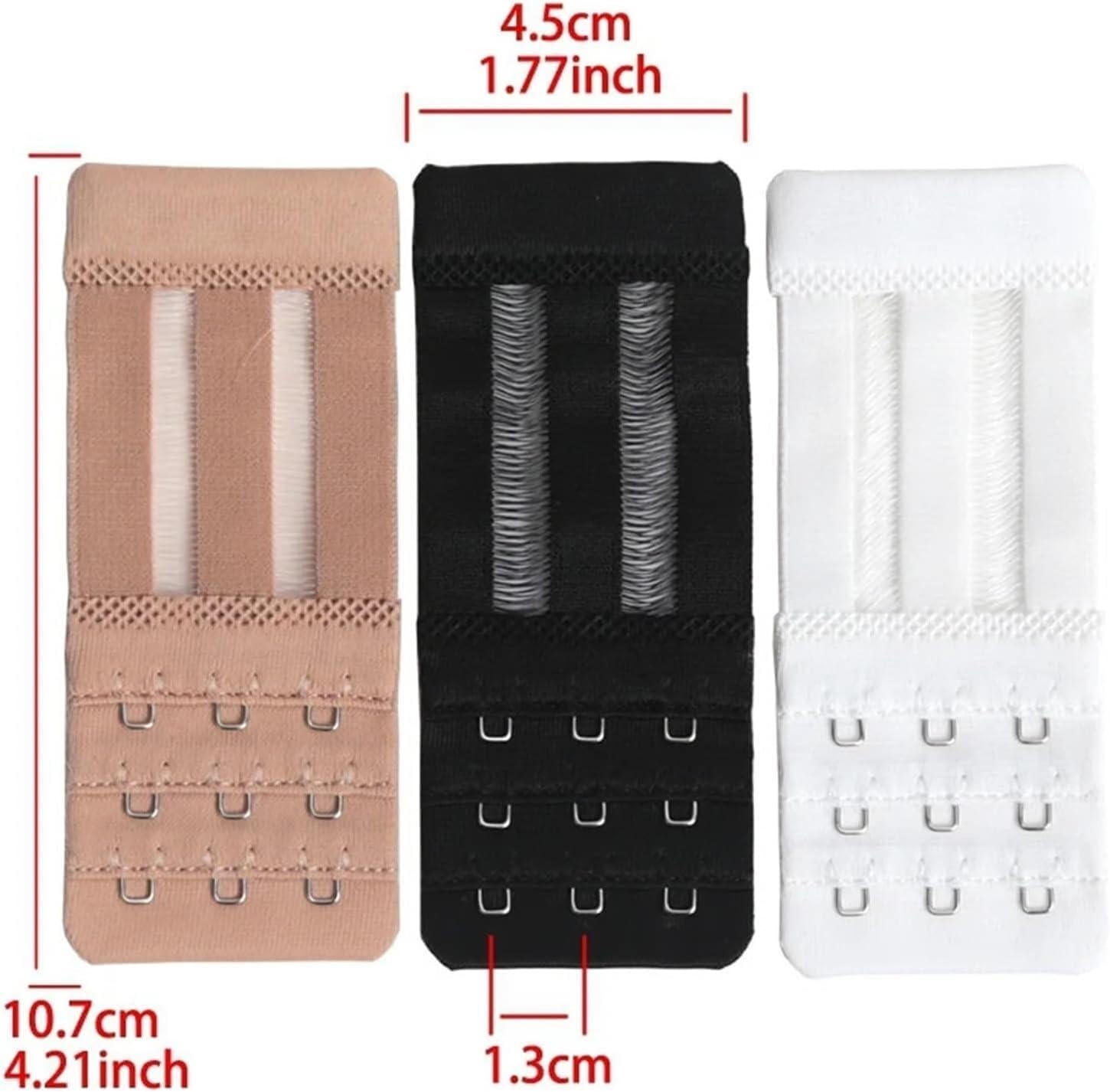 Bra Extender, Bra Extenders 10 Pcs Adjustable Bras 3 Hook Triplex Row Extension Buckle for