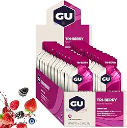 Gu Energy Gel Cafeína 24 Sachês De 32g (Frutas Vermelhas) - Gu