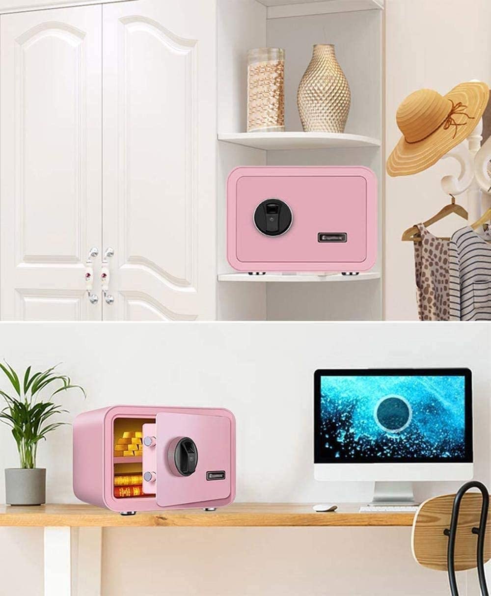 CLSDRZC Safes Safes Security Digital Home con botón de Tapa del Teclado Botón Family Business o Viajes 35x28x25cm Safe, Rosa