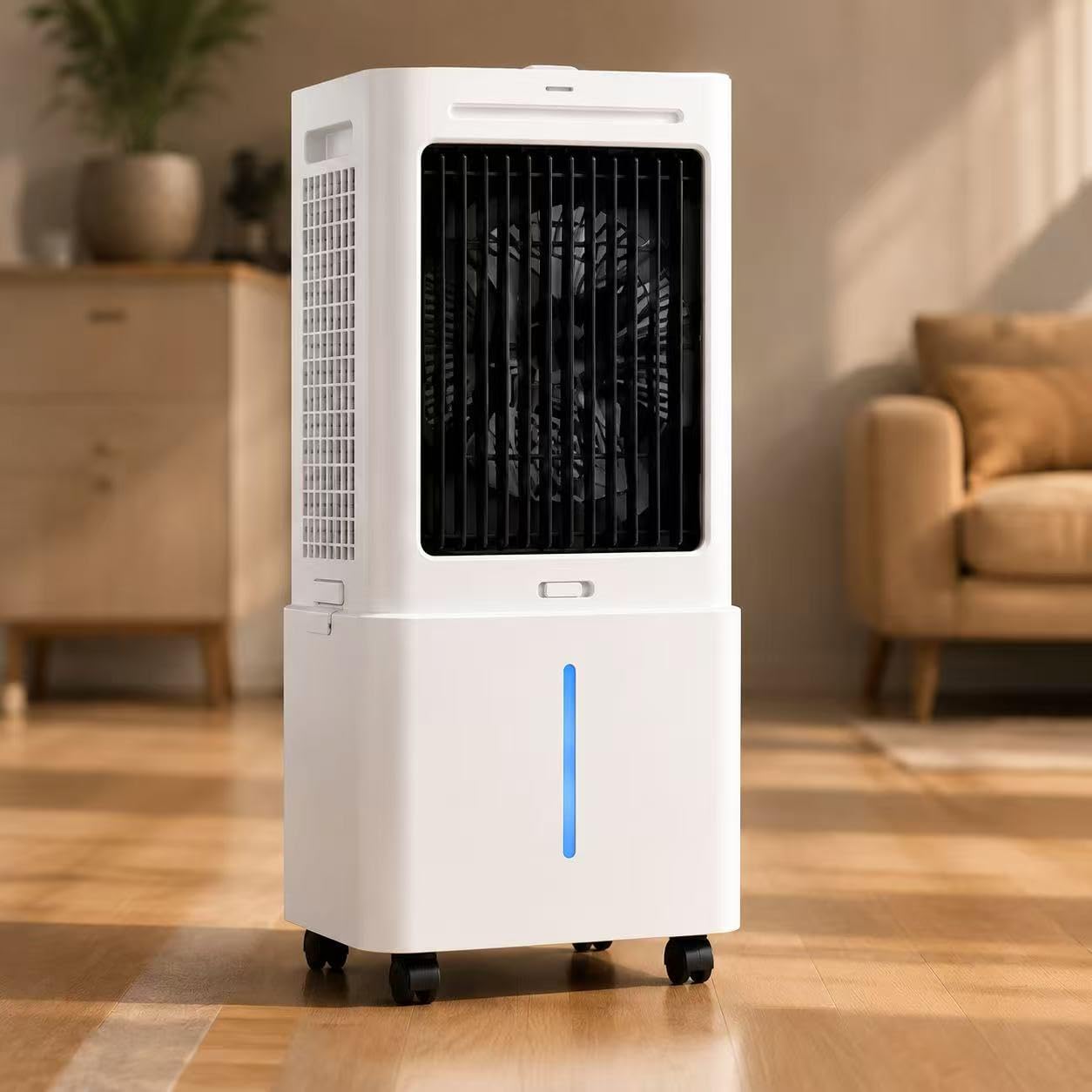 GYLRFA Portable Air Conditioning Unit 25L Evaporative Air Cooler with Remote Control, 6.8m/s Cooling Fan 60° Oscillation, 3 Speeds Modes 12H Timer for Home Bedroom Office