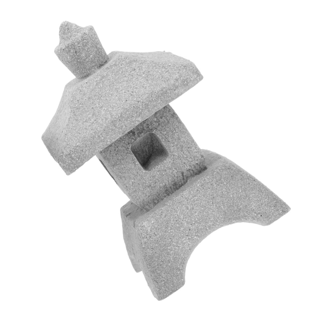 OFFSCH Dafang Lantern Tower Zen Asian Decor Asian Collection Chinese Souvenir Figurines Pagoda Statue Small Art Sculpture Flower Decorations Pagoda Model Decor Porch Sandstone Flowers