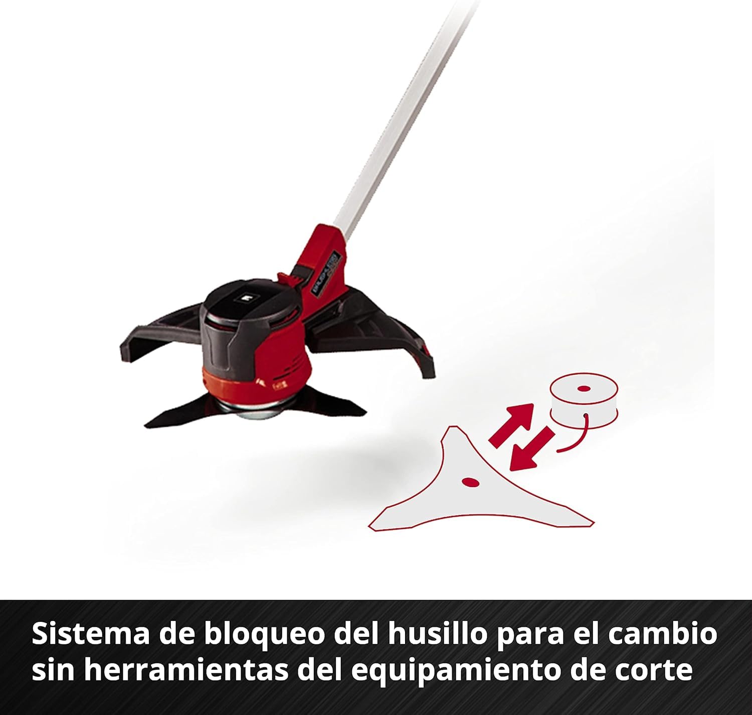 Einhell desbrozadora inalámbrica Agillo - 36/255 BL PXC. 2 x 18 V, sin escobillas, Control electrónico de Velocidad, Hoja de 3 Dientes, Sistema de Bloqueo del Eje, sin batería y Cargador