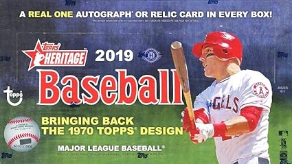 2019 Topps Heritage Baseball HUGE Factory Sealed 24 Pack HOBBY Box with AUTOGRAPH or MEMORABLIA Card & EXCLUSIVE BOX LOADER! Look for Real One Autographs, Relics, Parallels, Inserts & More!
