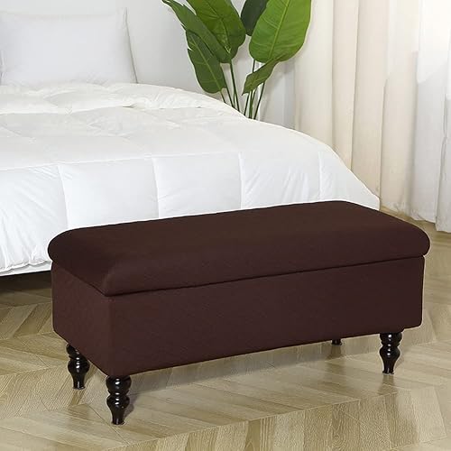 Miniatura 8 de Funda otomana rectangular, funda otomana de almacenamiento elástica, funda otomana de jacquard, funda rectangular extraíble, funda de banco de