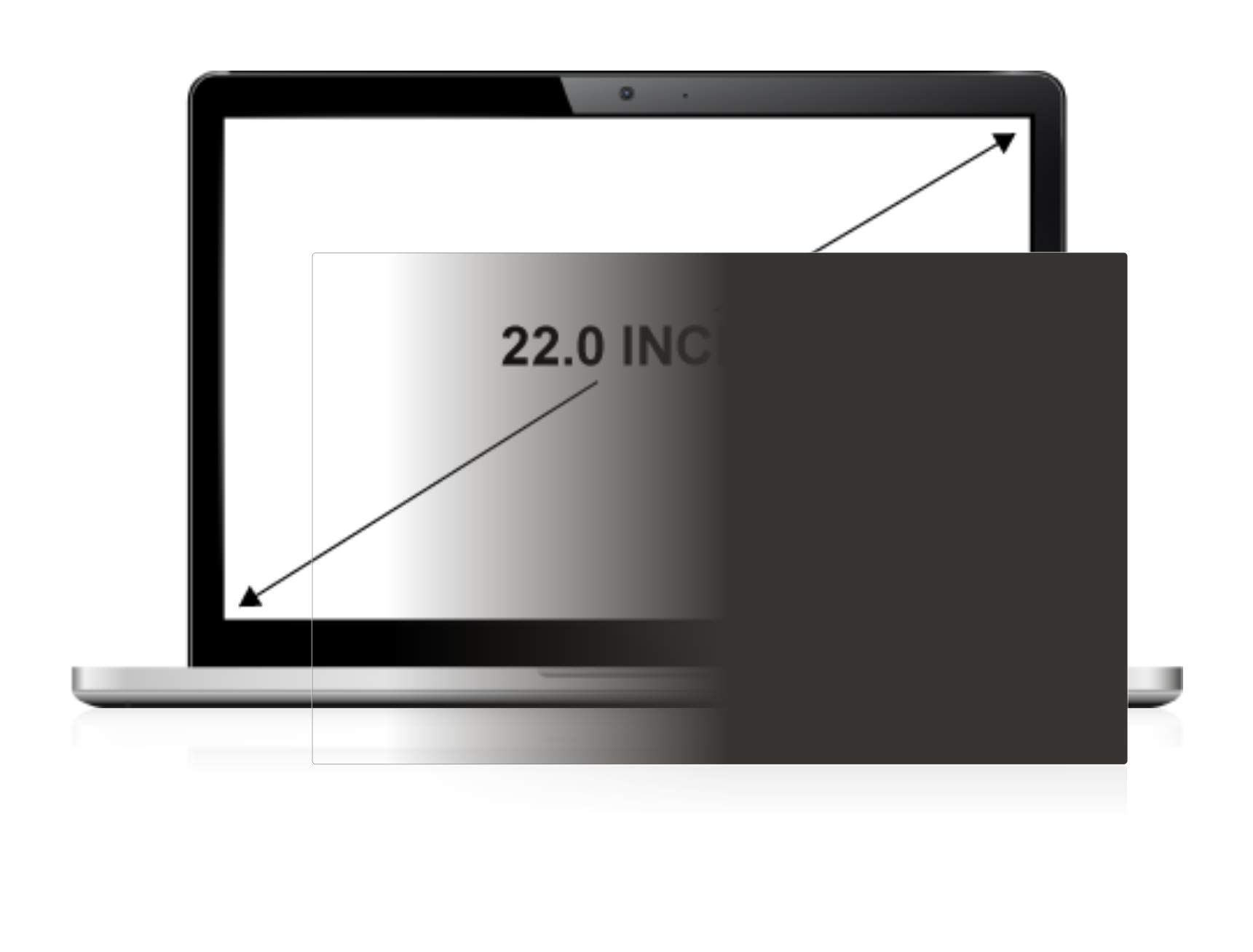 upscreen Filtro Privacy per Displays 22" (55.9 cm) [475x297 mm, 16:10]