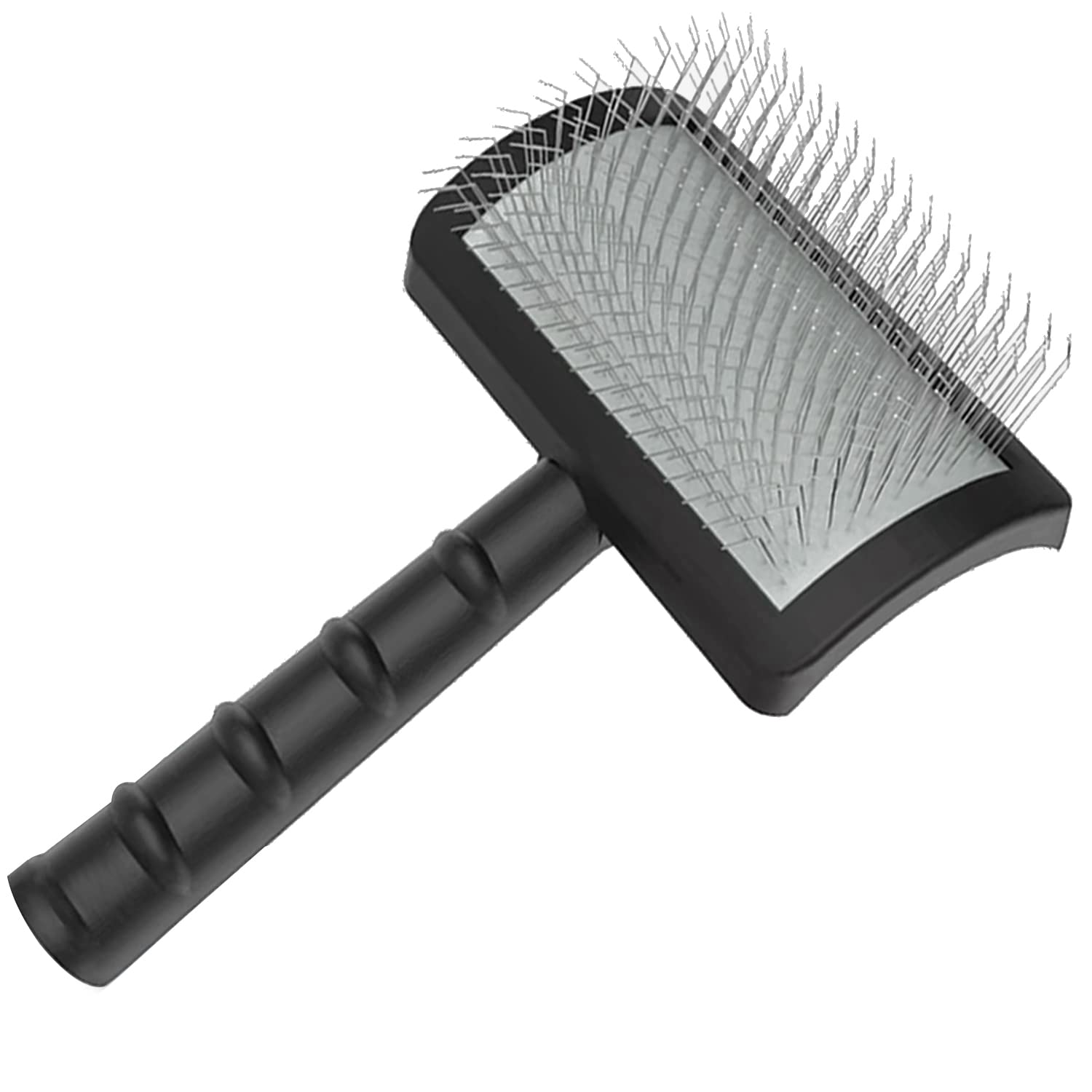 Professionelle Slicker-Bürste Für Hunde – Extra Lange Edelstahlstifte, Ergonomischer Griff, Grün, 10,5x17 Cm, Für Große Hunde & Langhaarige Katzen