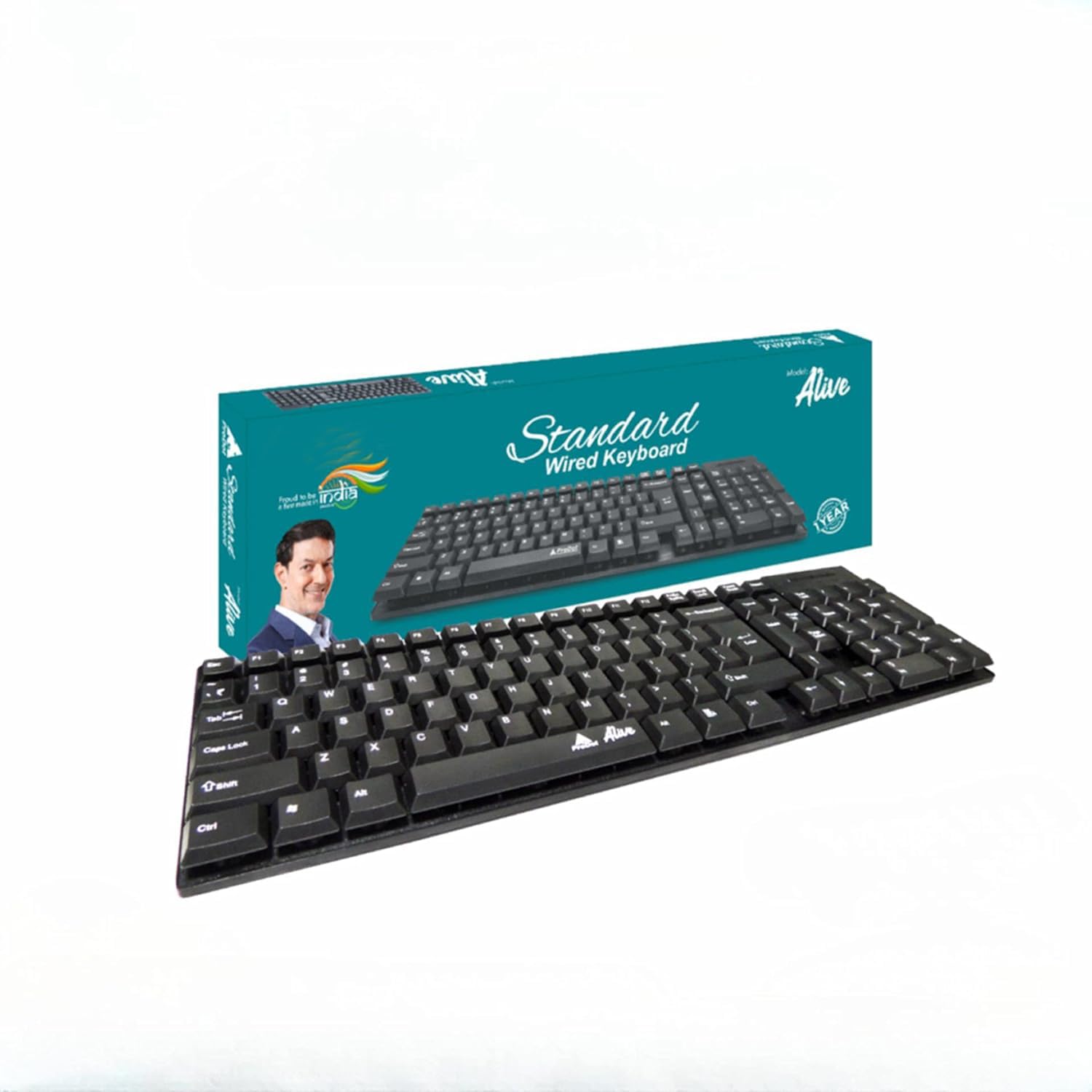 Wave TechnicalMade in India Keyboard with Low Profile Keys, Spill Resistant Design for Windows, Mac, Pc, Laptop (Kb-Alive), USB (B0D7PX93SB) Amazon Price History, Amazon Price Tracker