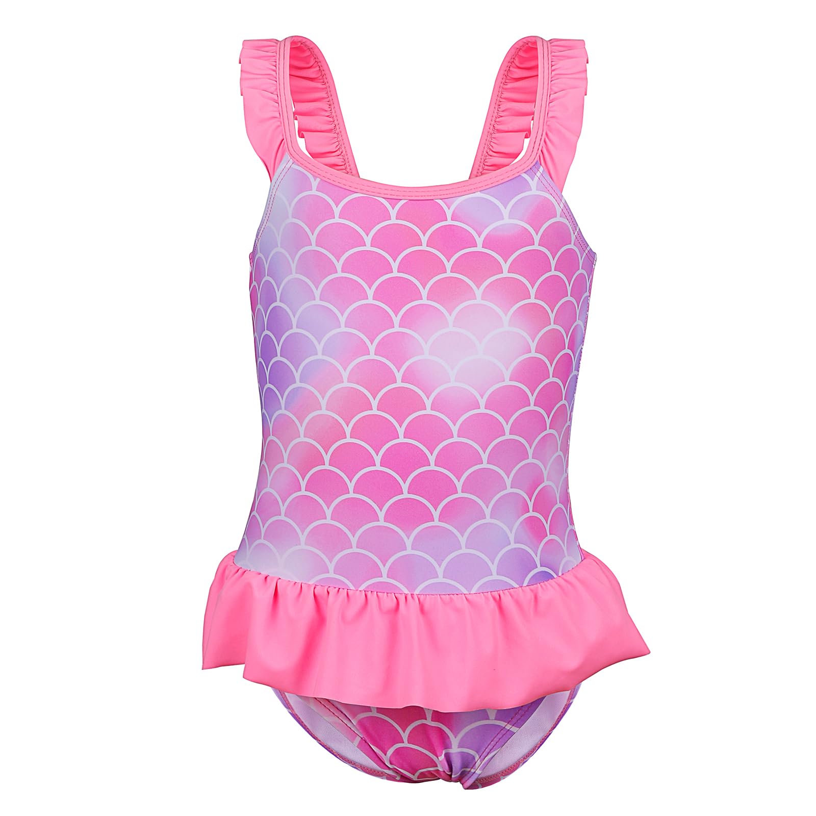 TIZAX Bañador Natación para Niñas Pequeños Traje de Baño Una Pieza Niñas Bañadores con Volantes de Secado Rápido Ropa de Playa Piscina para 2~10 años