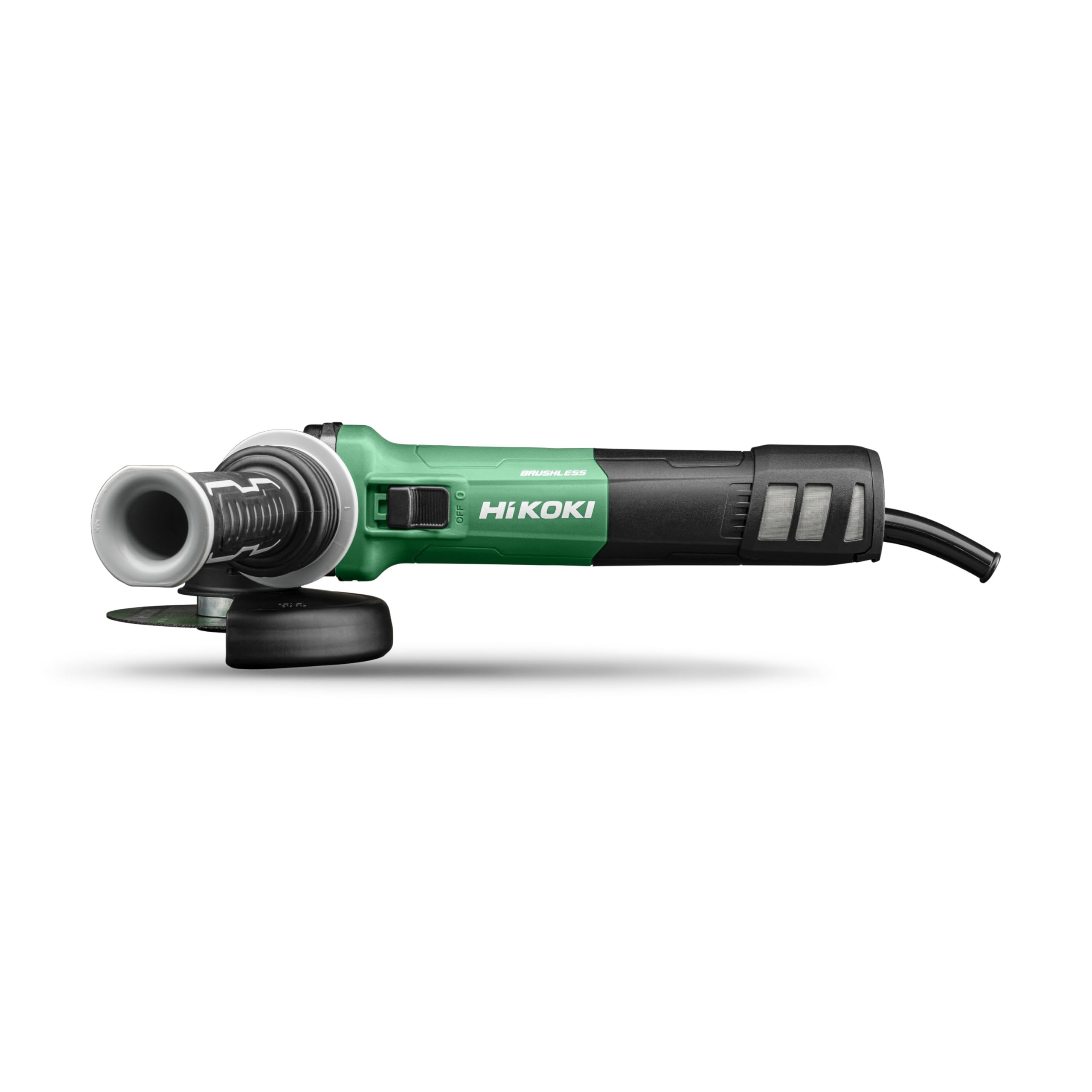 HiKOKI Amoladora Angular G13VE2, Radial 125mm 1300W con Velocidad Variable | Miniamoladora de 2,4 kg con mango antivibración, protección contra retroceso y disco de 125 mm. Incluye llave y protector.