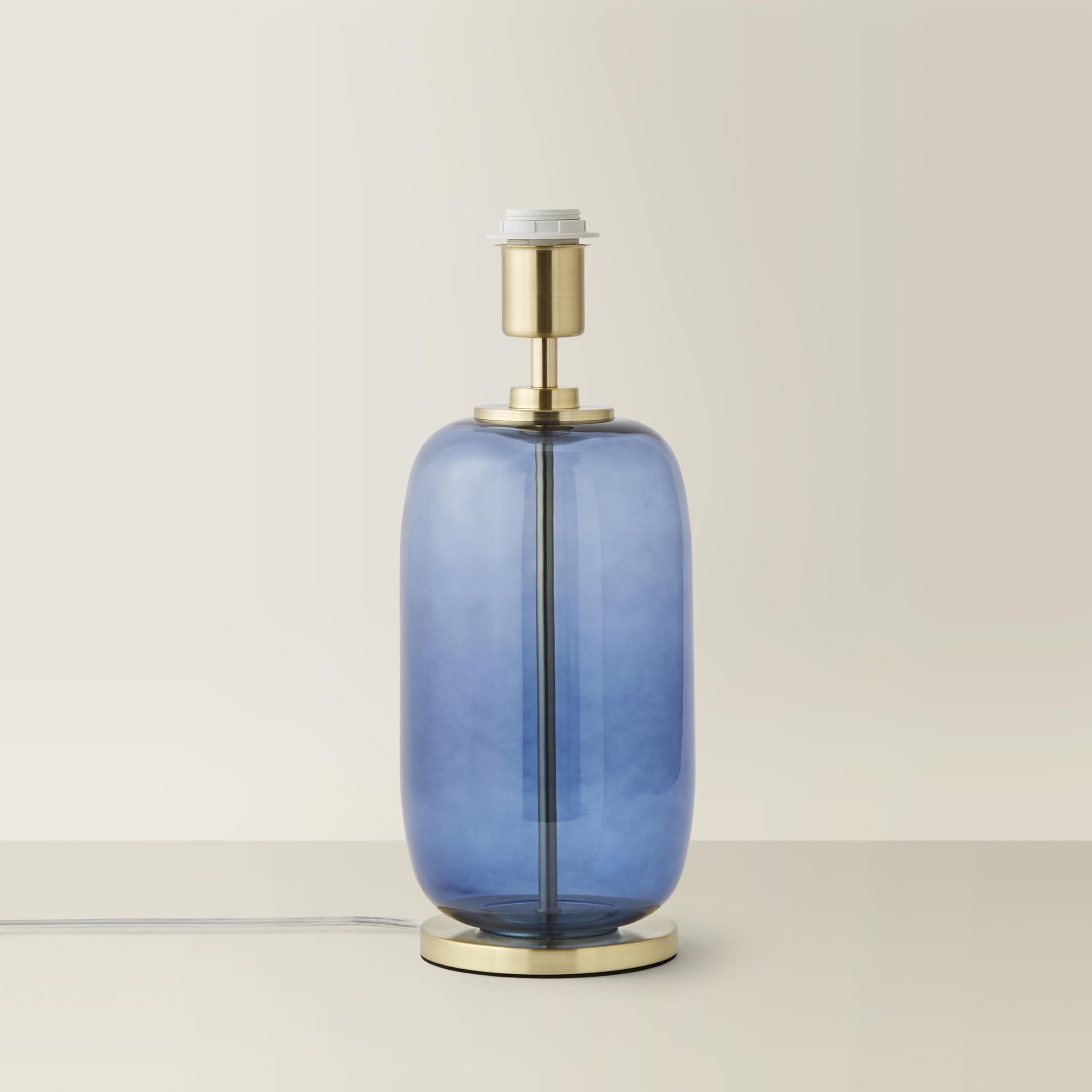 ValueLights | Navy Blue Glass and Gold Detail Table Lamp Base | Table Lamps, Home Décor & Improvement Essential