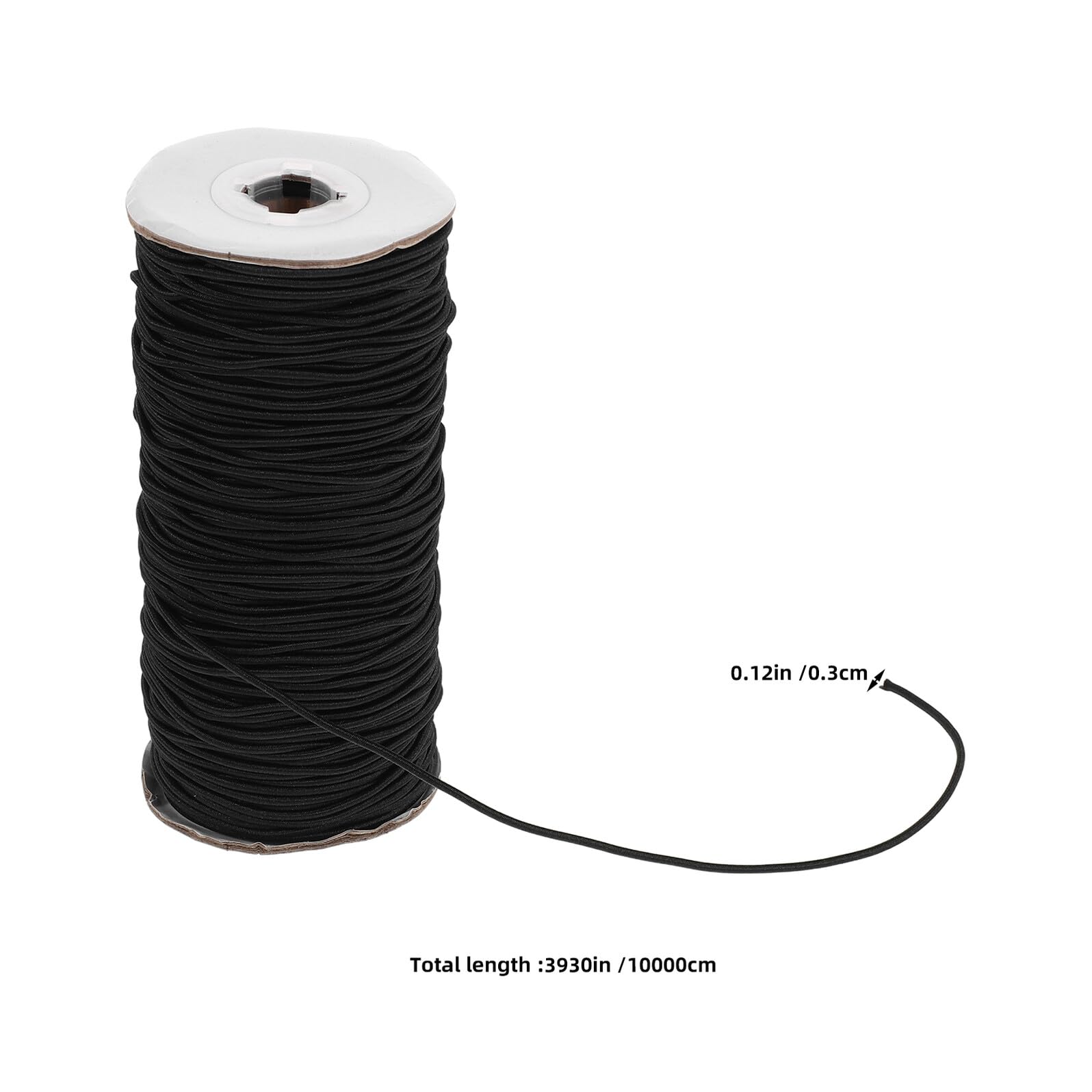 COHEALI Filo Elastico per Braccialetti 3 Mm Nero 100 Iarde, Cordino Elastico per Gioielli Fai da Te, Resistente e Liscio per Creazione di Collane, Perline e Accessori Artigianali
