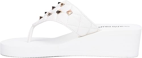 Miniatura 2 de Olivia Miller Zapatos de moda para mujer, galería de piel sintética vegana con diamantes de imitación, sandalias con correa en T, estilo tanga,