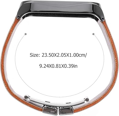 Miniatura 6 de UKCOCO 2 correas de repuesto para reloj Mi Band 5, correa de reloj de cuero, correa de reloj de repuesto, correa de reloj ajustable, correa de reloj